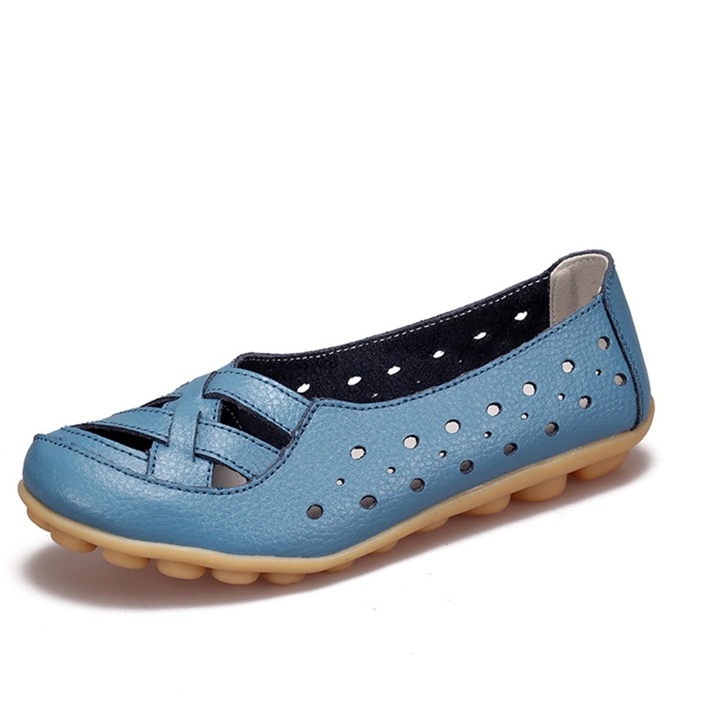 Woobling Womens Loafers Round Toe nonslip Flat Boat Shoes Nonslip Moccasins 40